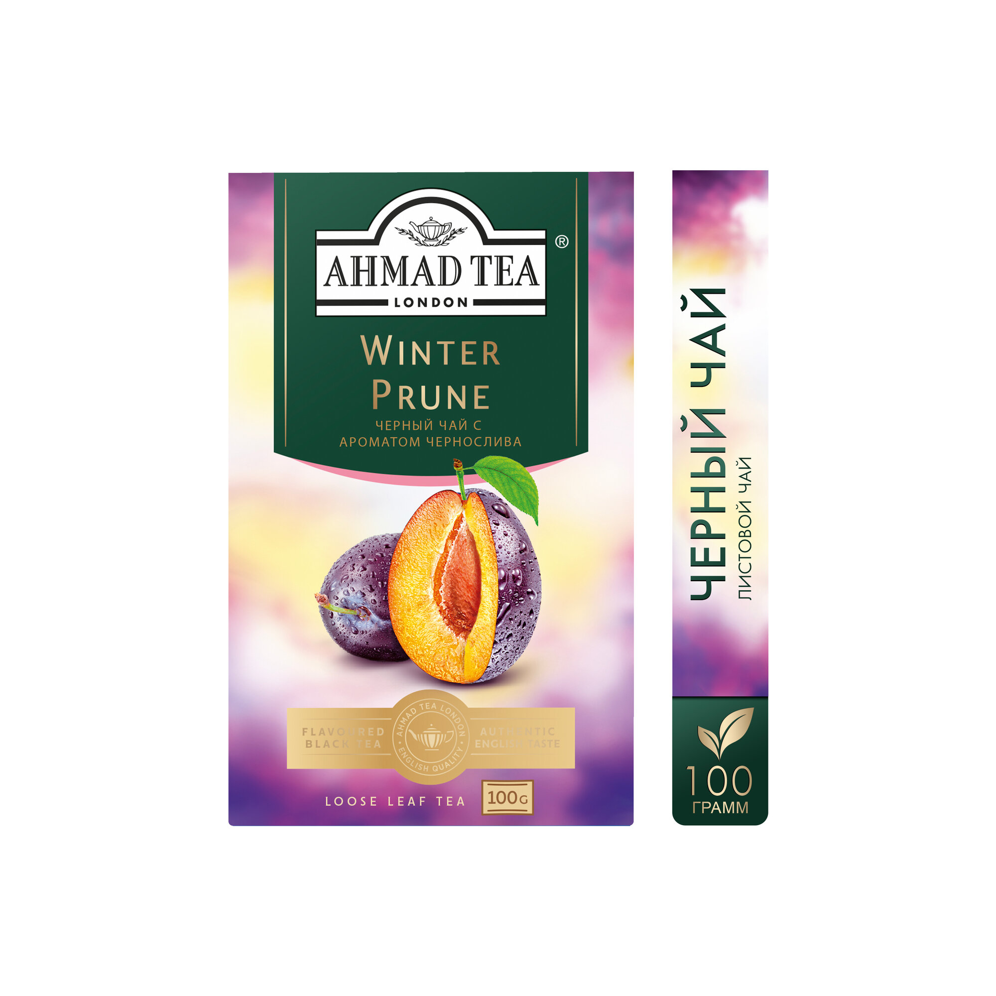 Чай Ahmad Tea Winter prune Зимний чернослив, чёрный с ароматом чернослива, листовой, 100г - фото №1