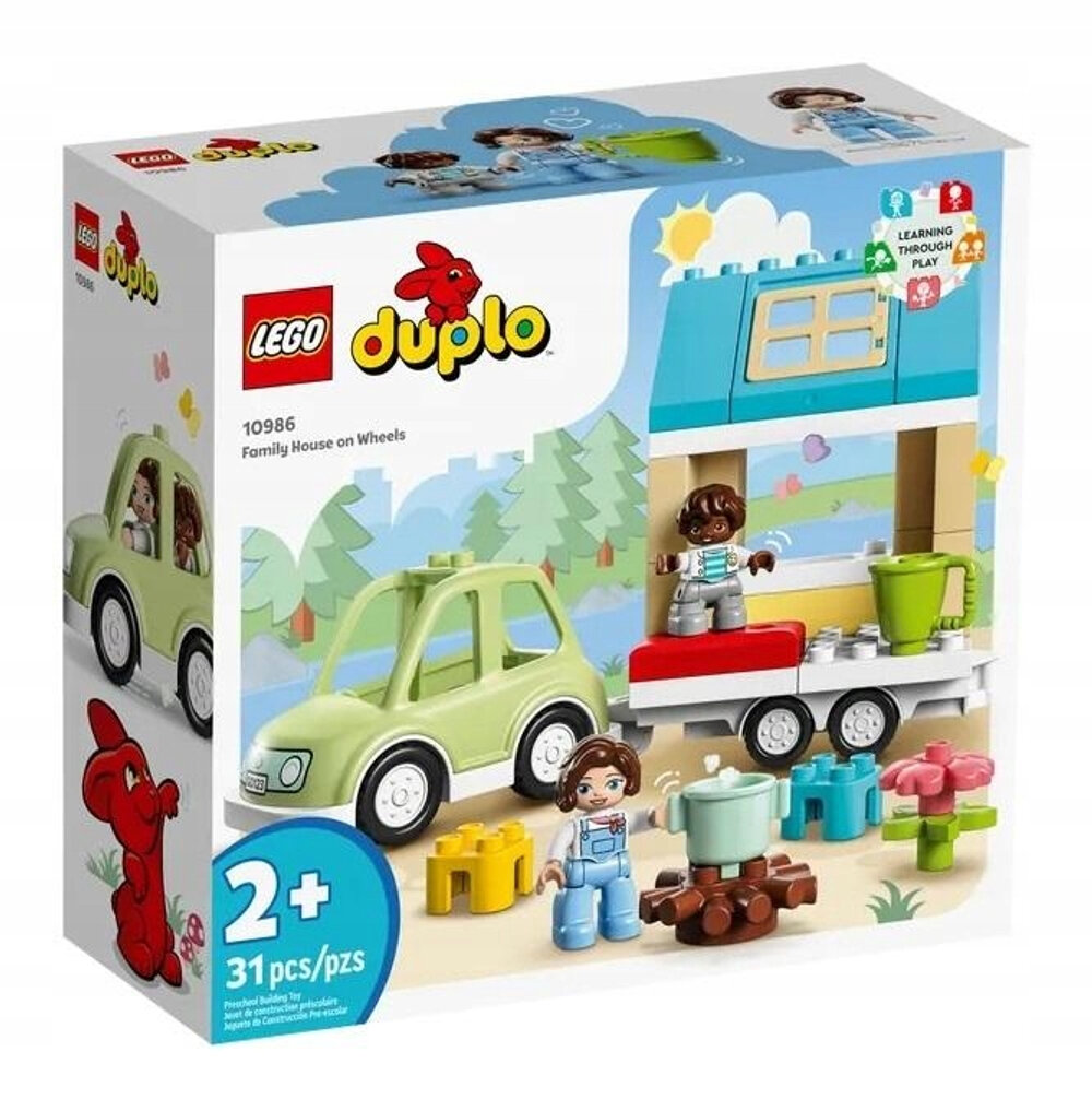 Конструктор LEGO Duplo Семейный дом на колесах, 31 деталь, 2+, 10986