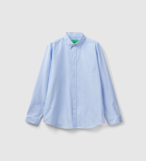 Рубашка UNITED COLORS OF BENETTON, размер S, голубой