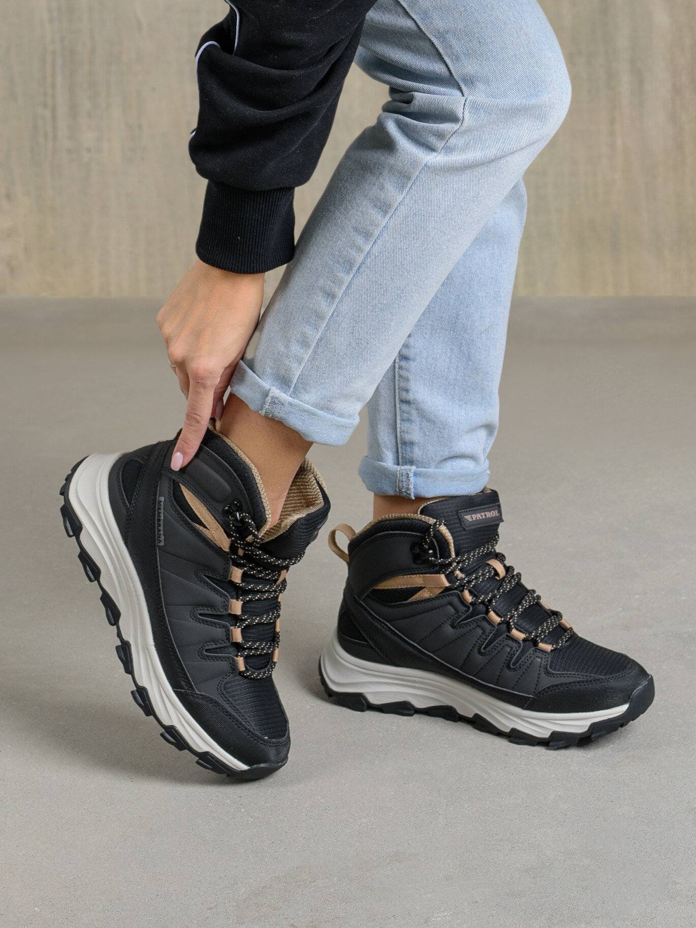 Ботинки хайкеры PATROL, размер 36, черный — фото 1