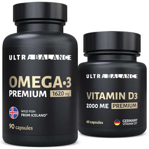 Витамины для иммунитета, витаминный комплекс Омега 3 + Д3