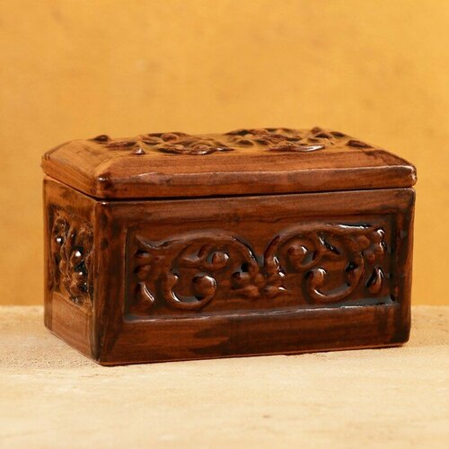 Шкатулка Риштанская керамика Акташ 12х7см 888₽