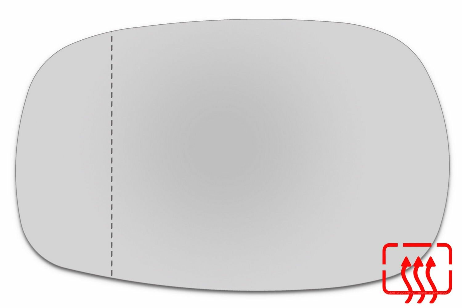 Зеркальный элемент левый SSANG YONG Rexton I (02-07) асферика нейтральный с обогревом