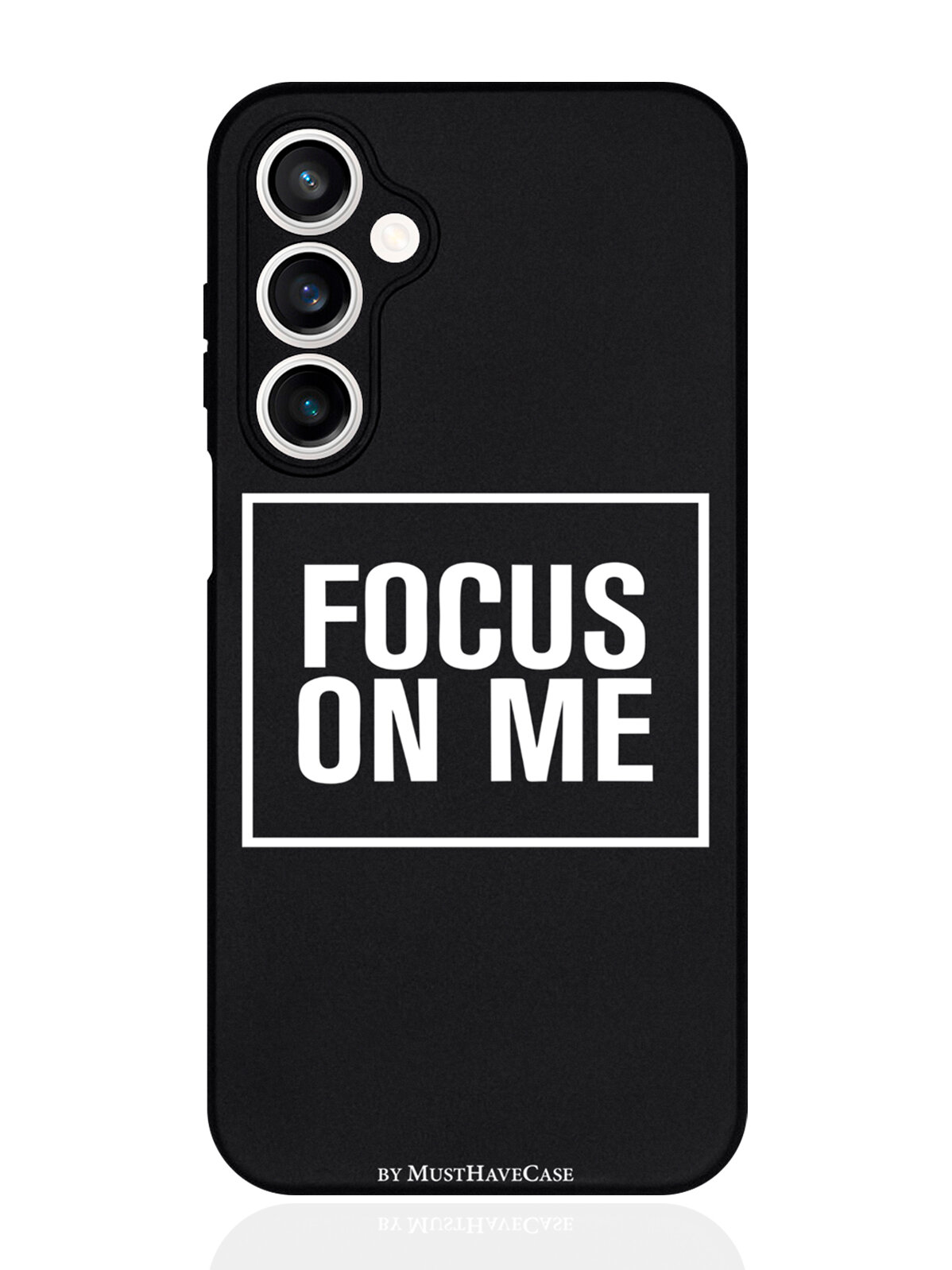 Чехол для смартфона Samsung S23Fe черный силиконовый Focus on me