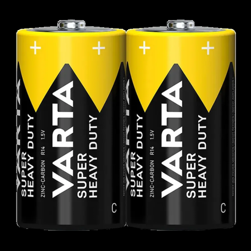 Батарейки Varta SUPERLIFE R14 C Shrink 2 Heavy Duty 1.5V (2014) (2/24/120) (2 шт.) батарейка 2шт с r14 toshiba r14kgbp2tgtess 1 шт