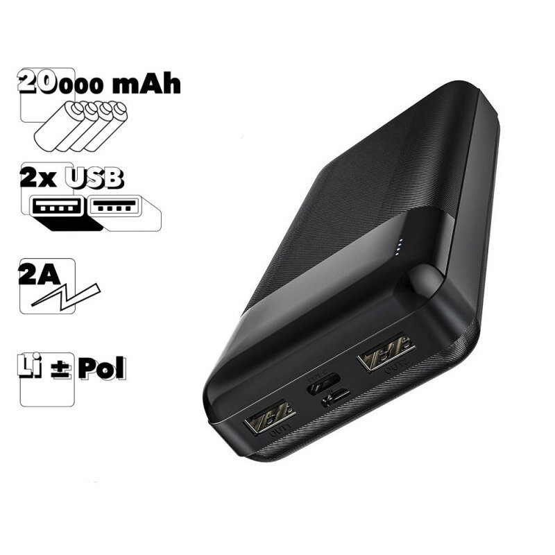 Внешний аккумуляторм Hoco Power Bank J72A 20000mAh Black - фото №17