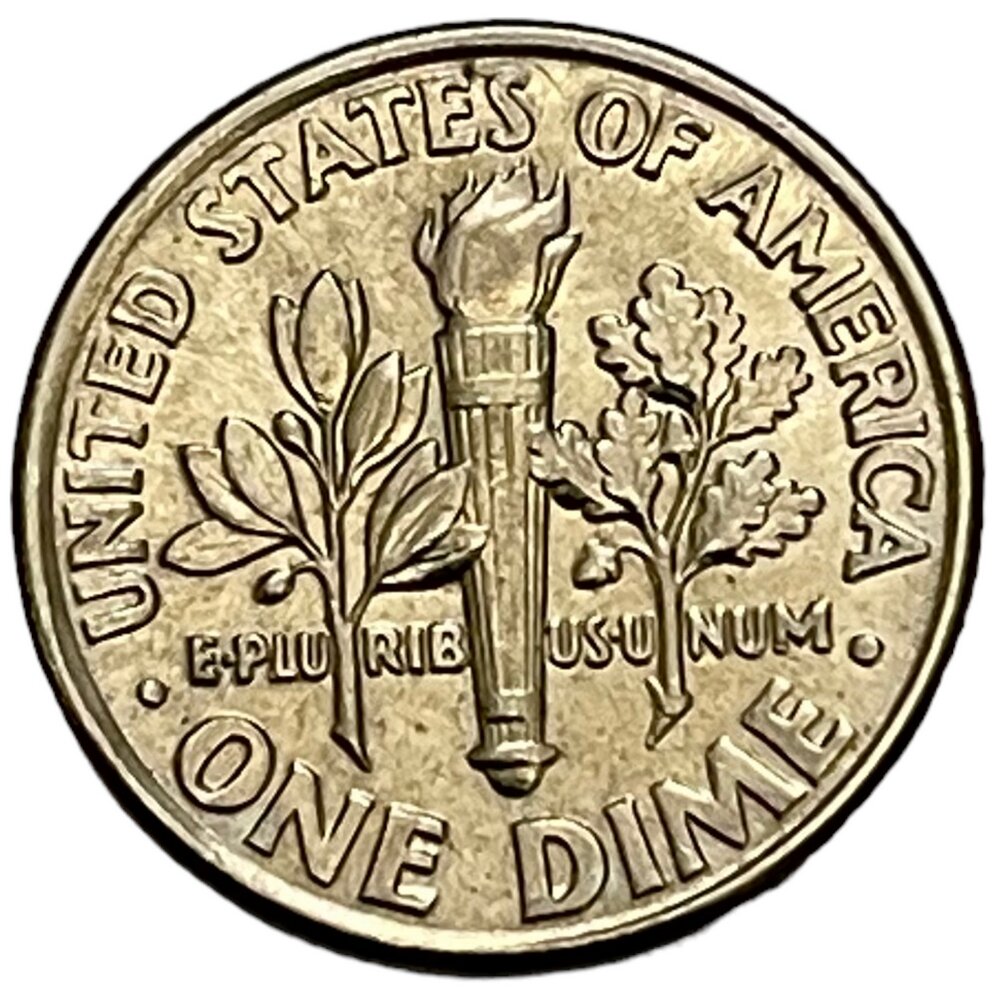 США 10 центов (1 дайм) 1995 г. (Dime, Рузвельт) (P)