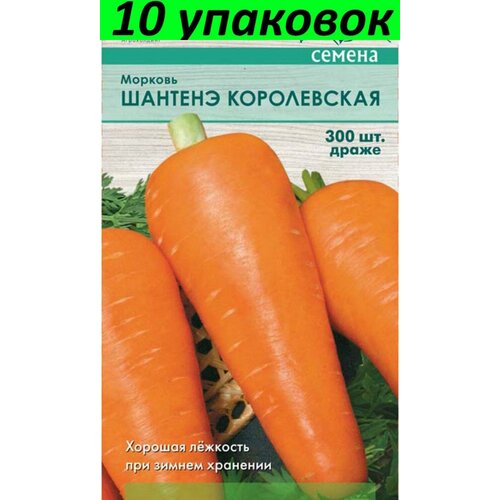 Семена Морковь гранулы Шантенэ Королевская 10уп по 300шт (Поиск) семена морковь гранулы нантская 4 10уп по 300шт поиск