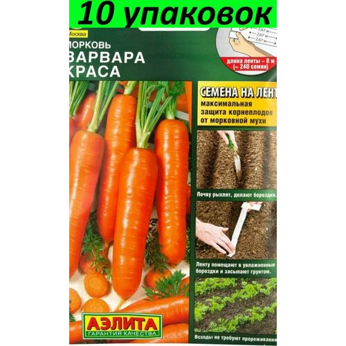 Семена Морковь Варвара краса 10уп по 2г (Аэлита)