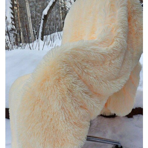 Меховой плед плед травка плед пушистый плед 240220 плед с длинным ворсом Персиковый 1890₽