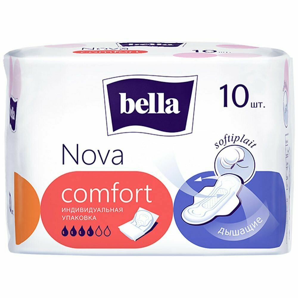 BELLA, Прокладки гигиенические, Nova Comfort, новый дизайн, 10 шт