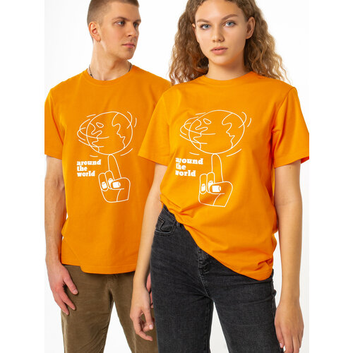 фото Футболка, размер s, оранжевый double double