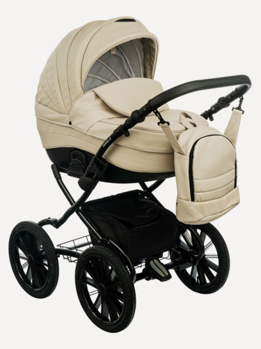 Изображение товара Детская универсальная коляска 2 в 1 Jovola Velino Plus, всесезонная с реверсивным блоком, (Ve 05) св. бежевая кожа