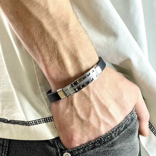 фото Браслет, металл, 1 шт., размер 20 см, черный нет бренда