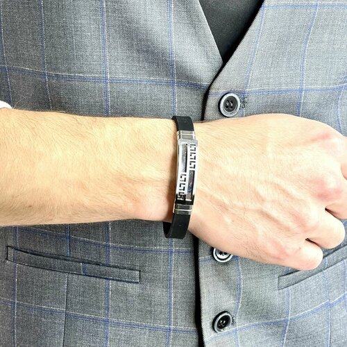 фото Браслет, металл, 1 шт., размер 20 см, черный нет бренда