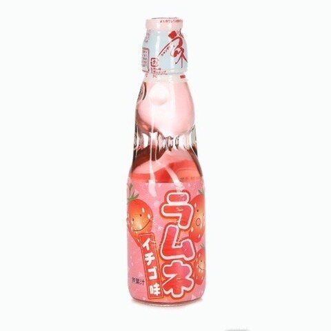 Напиток газированный безалкогольный "Рамунэ" со вкусом клубники (стекло, 200 мл) Hata Kosen - фото №11