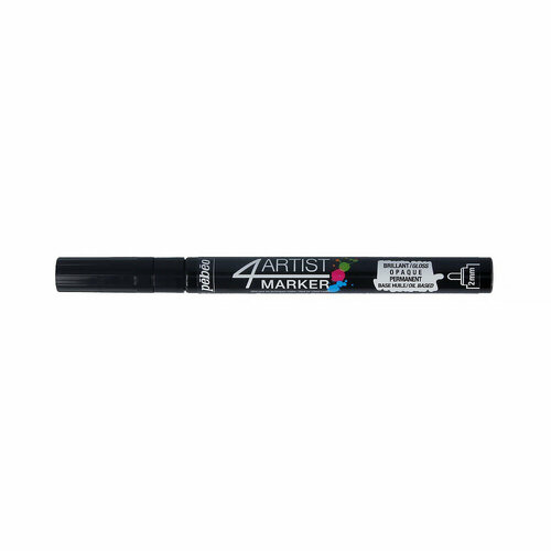Маркер маслянный Pebeo 4Artist Marker художественный 2 мм 6 шт перо круглое черный 2332₽