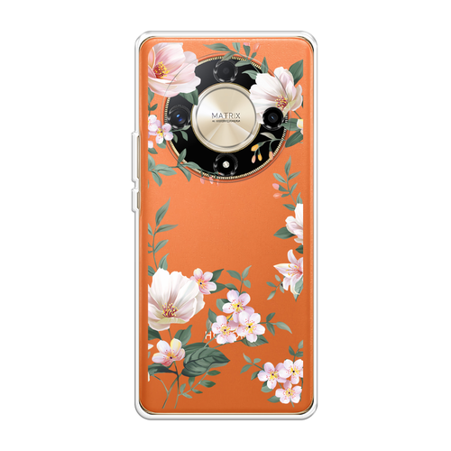 Силиконовый чехол на Honor X9B / Хонор X9B Beautiful white flowers, прозрачный силиконовый чехол на honor 30 хонор 30 beautiful white flowers прозрачный