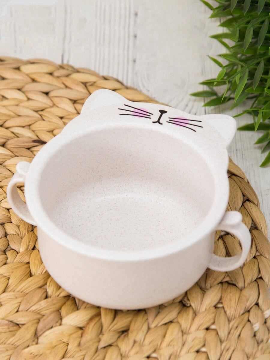 фото Кружка пластиковая Cat beige