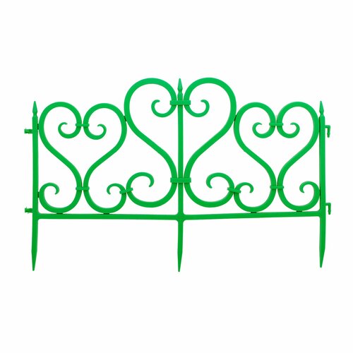 Ограждение садовое декоративное «Ажурное» цвет зелёный ограждение садовое декоративное 60см хаки