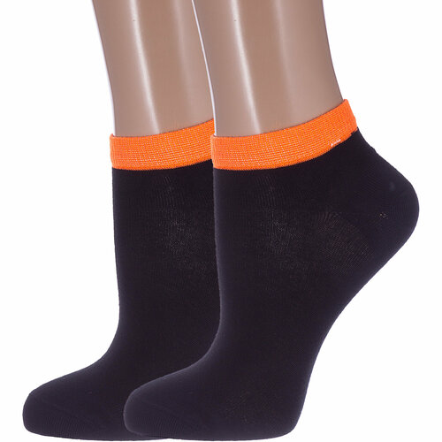 фото Носки lorenzline 2 пары, размер 20-22, черный