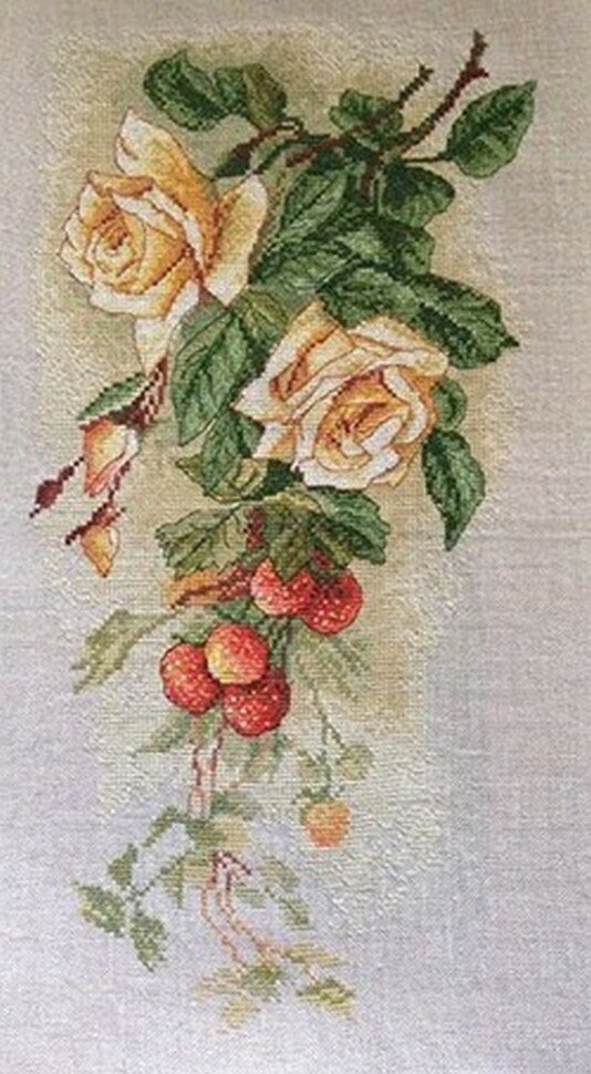 Розы и земляника #06.002.42 Марья Искусница Набор для вышивания 20 x 38 см Счетный крест