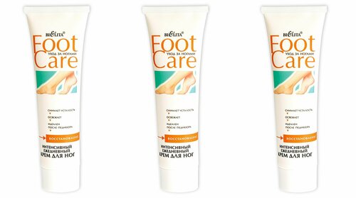 Белита Крем для ног Foot Care Интенсивный, ежедневный, 100 мл, 3 шт