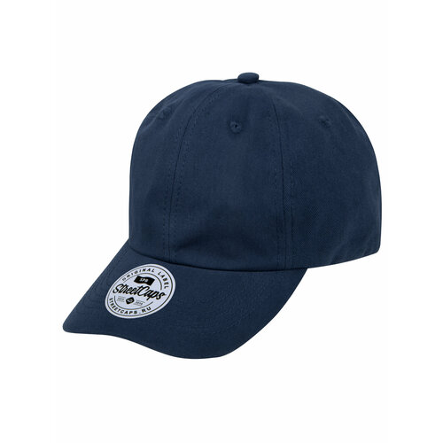 фото Бейсболка street caps бейсболка классическая / street caps / 305-6-1-001 мягкая хлопковая кепка с низким профилем, размер one size, синий