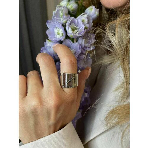 фото Кольцо, искусственный камень, серебряный pinch`s