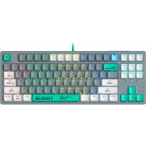 Клавиатура A4Tech Bloody S87 Energy механическая серый USB for gamer LED S87 USB ENERGY ASH 414500₽