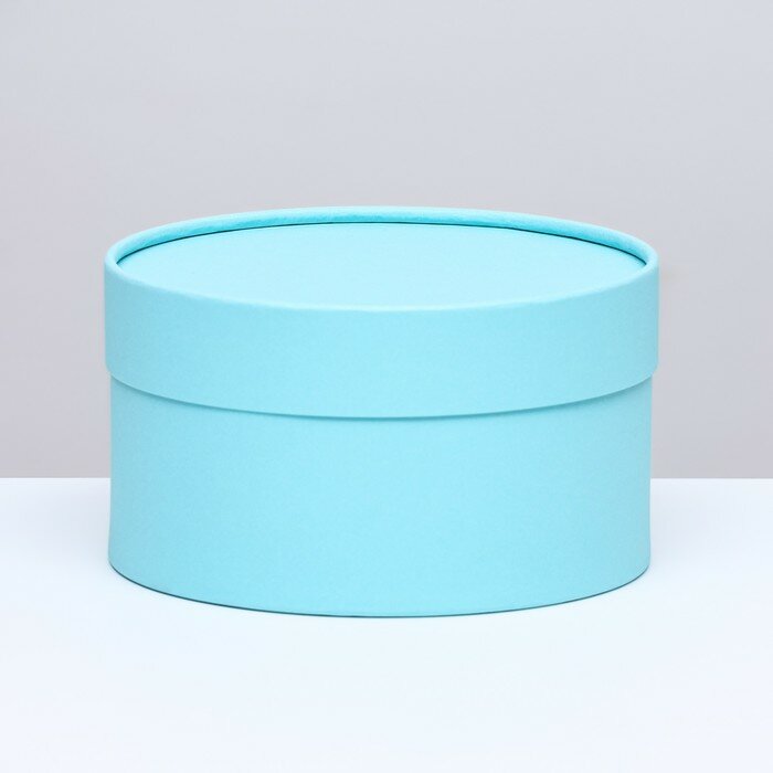 Подарочная коробка Sima-land "Аквамарин" голубой завальцованная без окна 18х10 см