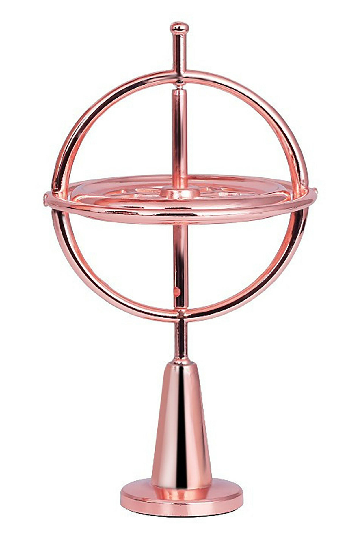 Гироскоп металлический круглый на подставке Copper