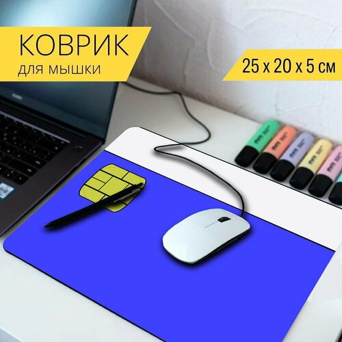 Коврик для мыши с принтом "Кредитная карта, чипкарта, оплата" 25x20см.