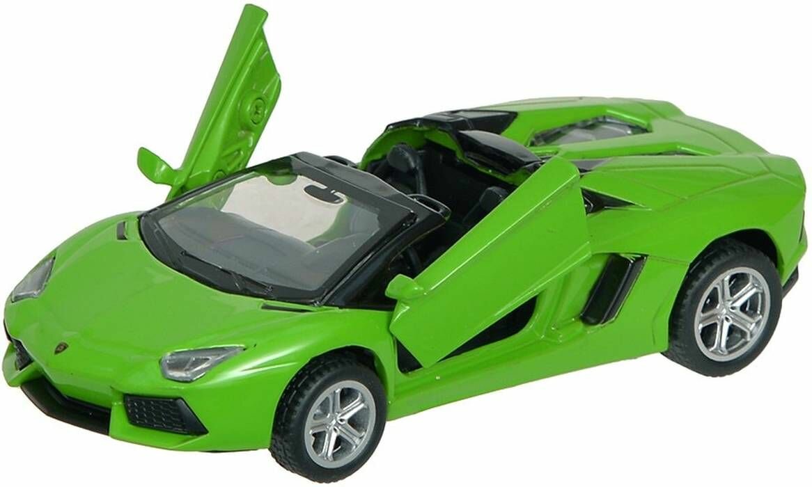 фото Машинка инерционная MSZ - Lamborghini Aventador, модель 1:43 11.5см, цвет зеленый, 1 шт.