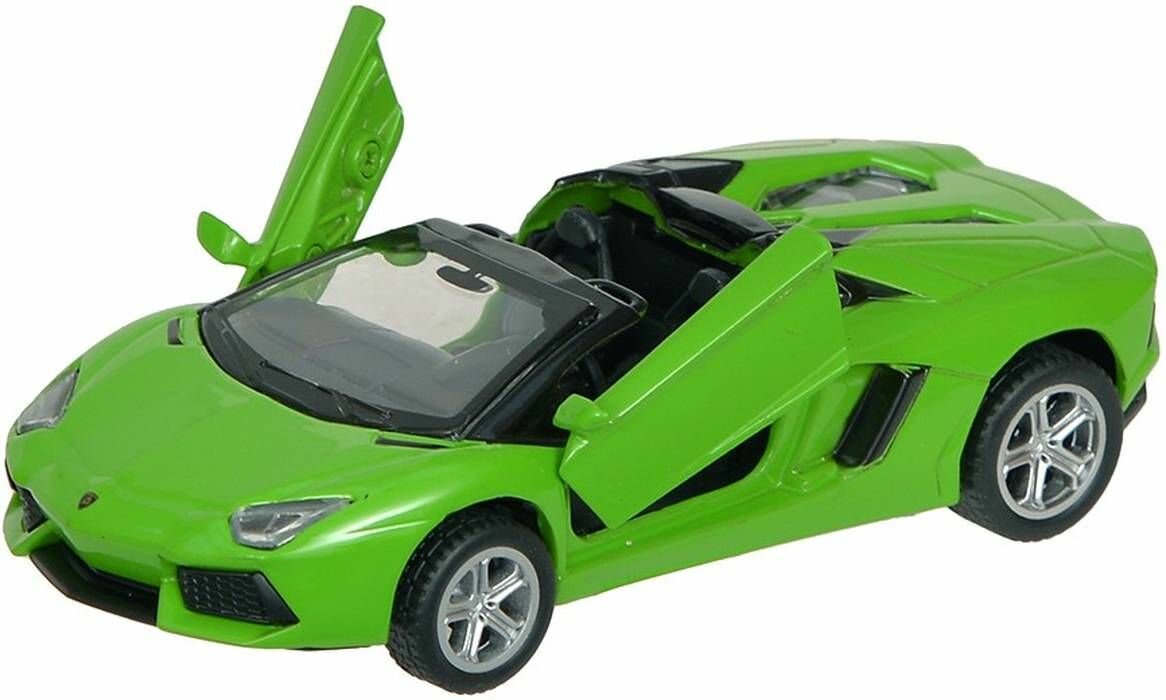 Машинка инерционная MSZ - Lamborghini Aventador, модель 1:43 11.5см, цвет зеленый, 1 шт.