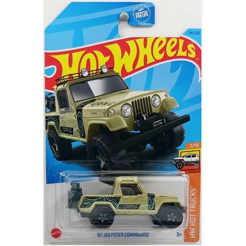 Hot Wheels Машинка базовой коллекции `67 JEEPSTER COMMANDO хаки 5785/HKJ02