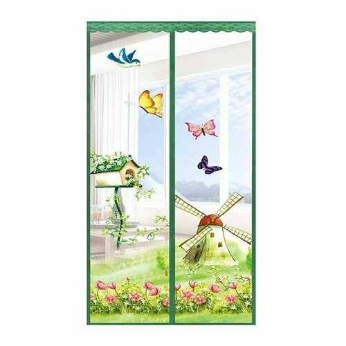 1-2. SALE, Сетка антимоскитная на магнитах (рис. Бабочки, 100х210см), арт.681880