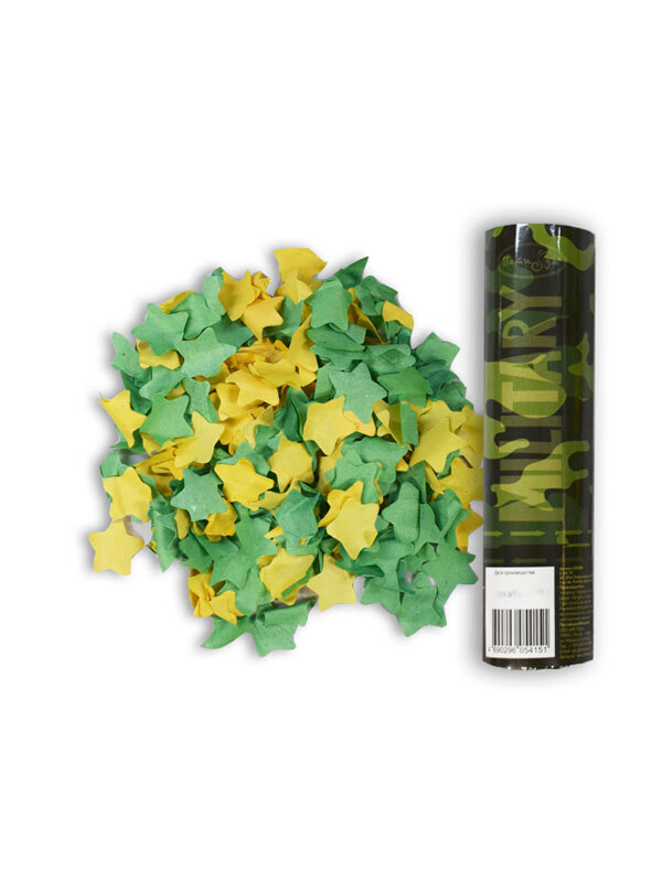 Пневмохлопушка Милитари конфетти 20 см. (Цв: Разноцветный )