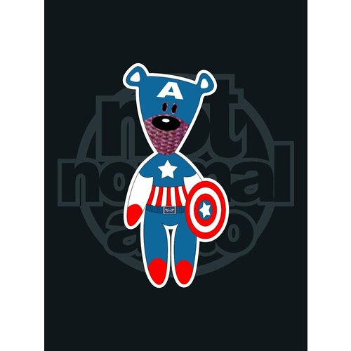 Наклейка Bear Captain America