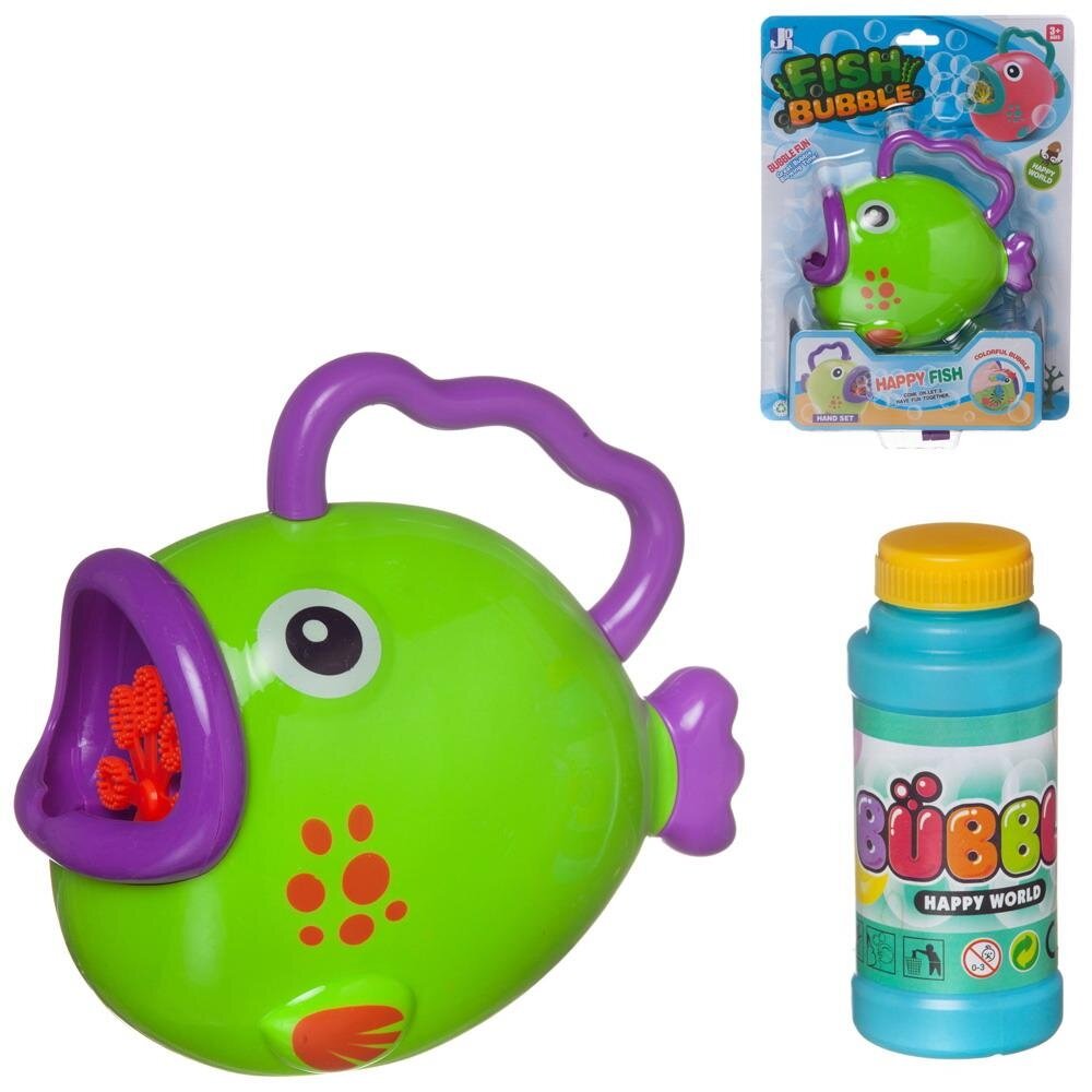 Игрушка Мыльные пузыри Машинка для запуска пузырей Рыбка, на блистере, зеленая - Junfa Toys [WF-08702/зеленый]