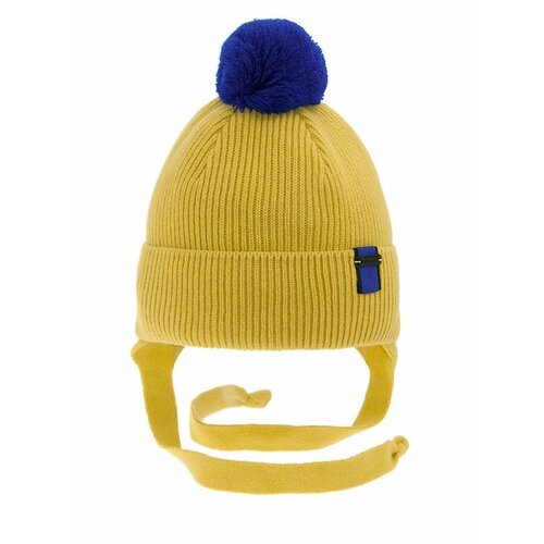 фото Шапка mialt, размер 52-54, горчичный