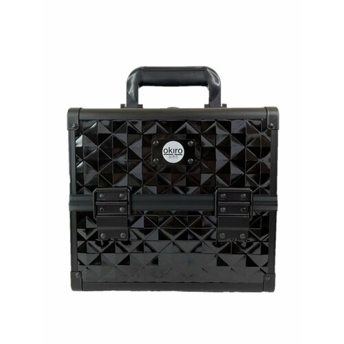 Бьюти-кейс OKIRO, черный бьюти кейс для визажиста okiro cwb 5350 черный бриллиант чемоданчик для косметики органайзер для бижутерии бьюти бокс для мастера