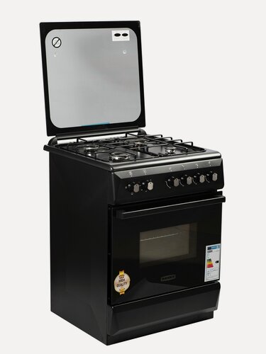 Изображение товара Комбинированная плита ZIPFER 6060.02гэ черный цвет в размере 60x60см с электрической духовкой