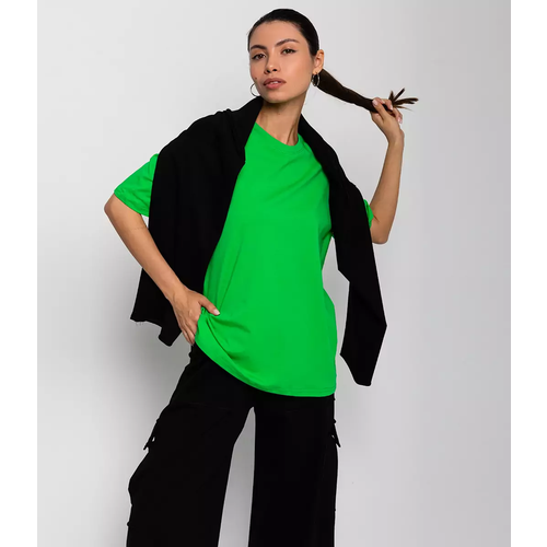 фото Футболка dommod футболка оверсайз, женская, размер 46-48, зеленый