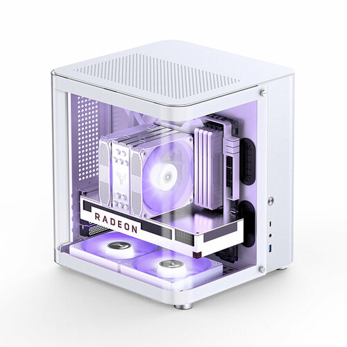 Корпус JONSBO TK-1 White без БП, mini-ITX, micro-ATX, белый