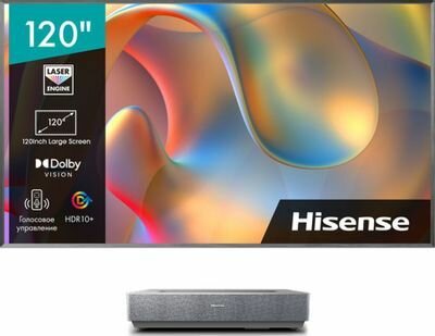 120" Телевизор Hisense 120L5H, Ultra HD, 3840 2160, 60 Гц, Wi-Fi, Bluetooth, серебристый