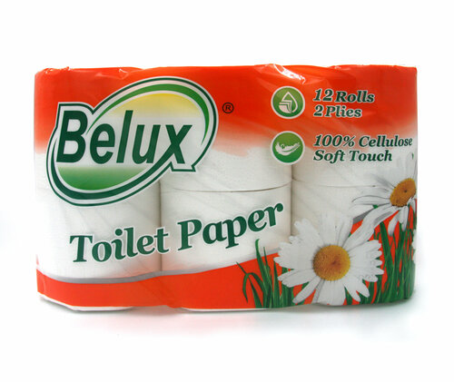 Туалетная бумага Belux 2-слойная 12 штук