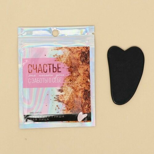 Скребок гуаша Счастье из антраконита цвет не указан 35500₽