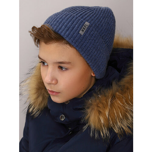 фото Шапка noble people, размер 52-54, голубой