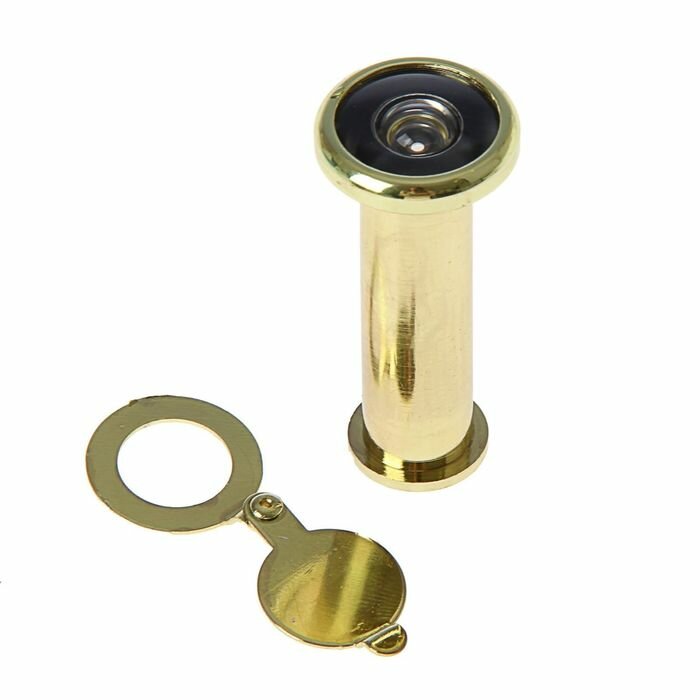 Глазок дверной для дверей 50-75 мм аллюр ГД-3 БШт, диаметр 14 мм, цвет золото